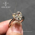 Hot Sale Heart Cut    Jewelries 18k Gold For Women Engagement Ring Diamond